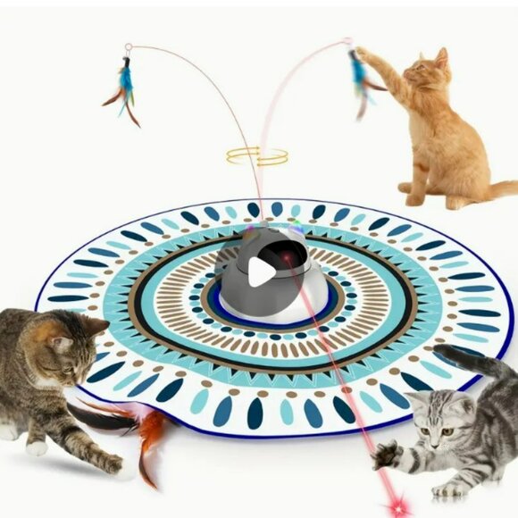 Best cat toy ever for both young and older cats! Cat Laser Toy Automatic, 4 In 1 - Picture 6 of 8